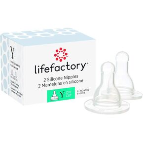 حلمات من السيليكون خالية من مادة BPA للمرحلة Y (أكثر من 6 أشهر) من Lifefactory، عبوتان in Kuwait
