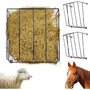 Zonon 3 قطع Hay Feeder جدار جبل انفصال الماعز القش الرف 23.62x22.76x11.81 بوصة متعددة الجوانب حامل القش الخيول الثقيلة لوازم تغذية الحصان للتركيب بدون جهد مزرعة كشك الحصان in Kuwait