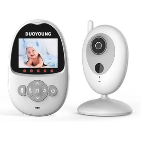 جهاز مراقبة الأطفال DUOYOUNG مع كاميرا وفيديو صوتي لمراقبة الأطفال بدون WiFi 2.4 بوصة مع دوارة إمالة، وضع VOX، رؤية ليلية، محادثة ثنائية الاتجاه، تذكير للتغذية، درجة الحرارة، تهويدة، نطاق 1000 قدم in Kuwait