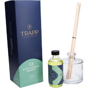 Trapp - No. 13 Bob's Flower Shoppe - Reed Diffuser Kit - 2 Sets of 12 Reeds, Scented Diffuser Oil (4 oz.), Vase - Long Lasting Scent Notes of Fresh Florals, Cut Green Stems, and Watery Accords in Saudi Arabia