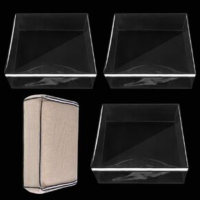 Geetery Plastic Sofa Seat Cushion Covers Sofa Covers PVC Waterproof Couch Covers Furniture Sofa Seat Slipcover for Against Cat Dog Clawing Scratching, 28x28x9 Inch (Clear,1 Pcs)