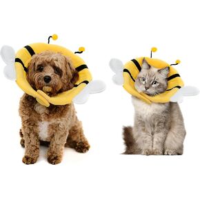 SkyReese - Soft Small Dog/Puppy/Cat Cone | Cute Bumblebee Cone for Small Dogs, Puppies & Cats After Surgery, Wound Care, Spay & Neuter | Dog Recovery Cones & Collars | 100% Polyester in Saudi Arabia
