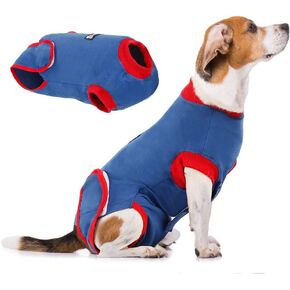 Vanansa Dog Surgical Suit, Dog Surgery Recovery Suit After Surgery Operation, Dog Onsie to Alternative E-Collar After Surgery Wear Dog Medical Clot(Darkgrey-M) in Kuwait