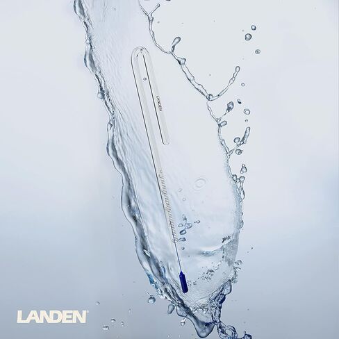 مقياس حرارة حوض السمك LANDEN لخزان بدون إطار، مقياس حرارة لخزان الأسماك على شكل معلق، خلفية بمقياس واضح - لسمك 6 مم أو سمك أرق للخزان (إصدار درجة مئوية، G-6C) in Kuwait