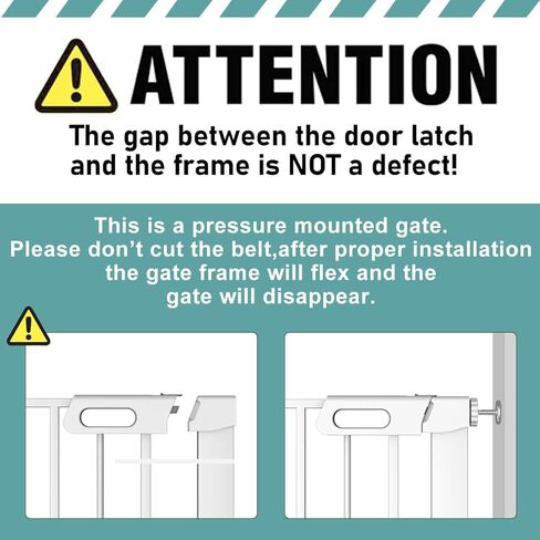 Baby Gate with Cat Door 30" to 48" Wide Black - Walk Through Small Pet Gate for Kitten Puppy Dogs Doorway Stair - Pressure Mounted Child Safety Gate Stand 30inch Tall in Kuwait