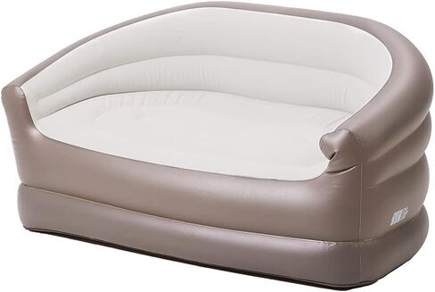 جيويا كرسي مزدوج قابل للنفخ للبالغين - اريكة استرخاء قابلة للطي - اريكة هوائية محمولة للاستخدام في الاماكن المغلقة والمفتوحة والتخييم والسفر (ابيض) in Kuwait