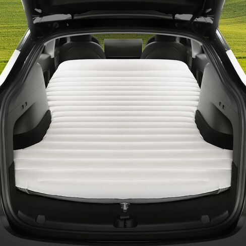 YONZEE Air Mattress for Tesla Model Y, Portable Camping Mattress Trunk Inflatable Bed Flocking Surface Foldable Air Bed with Air Pump and Storage Bag for Tesla Model Y Accessories Travel Sleeping in Kuwait