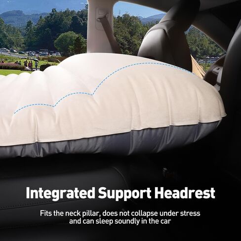 YONZEE Air Mattress for Tesla Model Y, Portable Camping Mattress Trunk Inflatable Bed Flocking Surface Foldable Air Bed with Air Pump and Storage Bag for Tesla Model Y Accessories Travel Sleeping in Kuwait