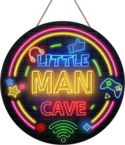 Geelin Wooden Sign Space Unicorn Decor Quote Wood Plaque Nursery Hanging Wall Art Decor for Kids Room Boy Bedroom Kids Toddler Boys Playroom Living Room Decorations (Neon) in Kuwait