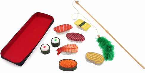 Jumpaws 9 Assortments Pack لعبة قيمة ومجموعة دعابة، ألعاب تفاعلية للقطط النعناع البري، ألعاب مجعدة، لعبة عصا الريش، ملحقات للقطط الداخلية (مجموعة السوشي) in Saudi Arabia