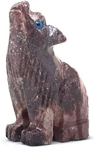 Nelson Creations, LLC تمثال نحت حجر الطوطم من حجر الصابون الطبيعي المنحوت يدويًا على شكل حيوان طوطم، 1.5 سم in Saudi Arabia
