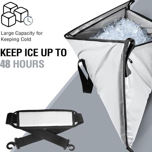 Buffalo Gear Insulated Fish Bag Cooler 48x18in,Leakproof Fish Kill Bag with 2 Reusable Cooler Ice Packs Portable Waterproof Fish Bag with Adjustable Shoulder Strap Keep Ice-cold More than 48 Hours in Saudi Arabia