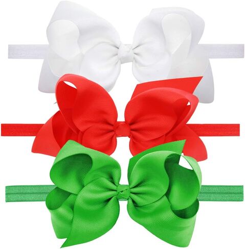 Baby Girls Infant Headbands With Kids Hair Bows(16) (Color J) in Saudi Arabia