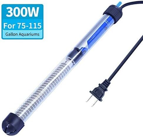 سالوت سخان ترموستات تلقائي قابل للغمر لحوض السمك (50 واط/100 واط/200 واط/300 واط) سخان حوض السمك ودرجة حرارة قابلة للتعديل مع كوبين شفطيين مناسب لحوض السمك بسعة 10-115 جالون in Kuwait