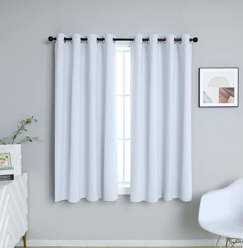 ستائر تعتيم INLINAS مقاس 42 عرض × 96 طول لغرفة النوم، معزولة حراريًا، وتقليل الضوضاء، مجموعة موفرة للطاقة مكونة من لوحتين، كاكي in Kuwait