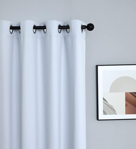 ستائر تعتيم INLINAS مقاس 42 عرض × 96 طول لغرفة النوم، معزولة حراريًا، وتقليل الضوضاء، مجموعة موفرة للطاقة مكونة من لوحتين، كاكي in Kuwait