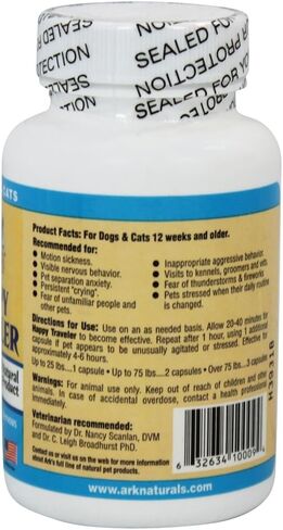 ARK NATURALS Happy Traveler All Natural Calming Formula, Capsules - 30 ea (0814863) in Kuwait