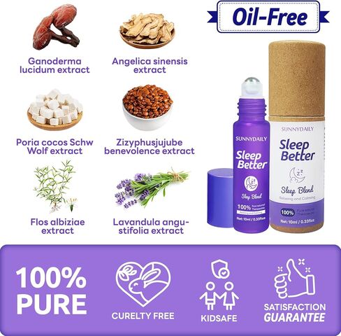 Essential Oil Serum Roll On 10ml,Herbal Essential Oil Blend Roller Ball for Adults,Oil-Free Lavender Scent in Saudi Arabia