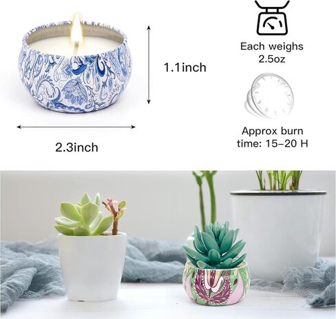 12 PCS Christmas Scented Candles Gifts for Women, Soy Wax Candles with Essential Oils Aromatherapy Candles for Home Scented, Stress Relief, Bath,Yoga, Christmas Thanksgiving Gift in Saudi Arabia