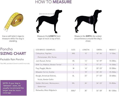 معطف مطر قابل للتعبئة من RC Pets، معطف للكلاب، مقاس متوسط، قطرات مطر in Kuwait