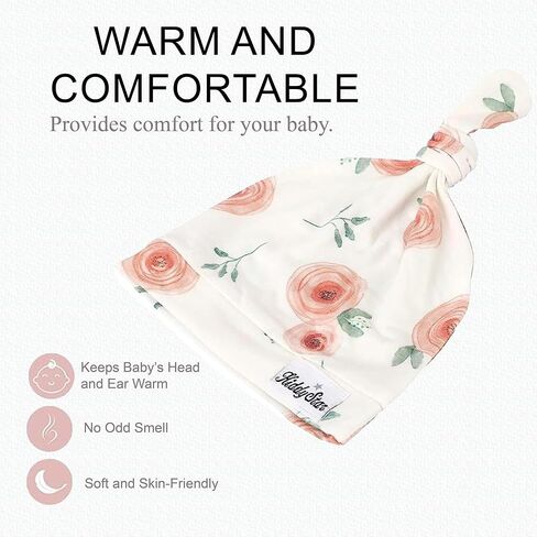 Top Knot Hat - Flower Off White, Off White, 0-36 Months in Kuwait