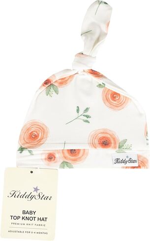 Top Knot Hat - Flower Off White, Off White, 0-36 Months in Kuwait