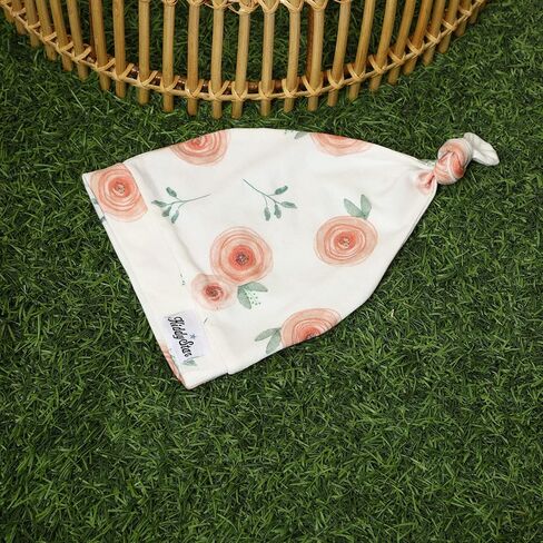 Top Knot Hat - Flower Off White, Off White, 0-36 Months in Kuwait