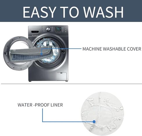 سرير قفص للكلاب من إمبسين - وسادة لقفص الكلاب، بساط قفص للحيوانات الأليفة قابل للعكس مع غطاء قابل للغسل وقابل للإزالة، وسادات بيت الكلب لأقفاص الكلاب مناسبة للكلاب من S إلى XXL - رمادي حجري in Kuwait