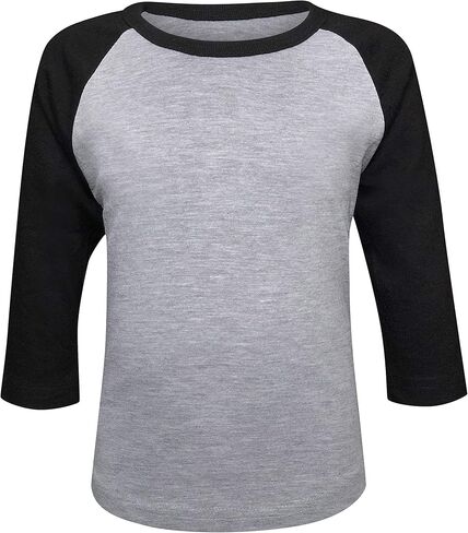 ILTEX Kids & Youth Baseball Raglan T-Shirt 3/4 Sleeve Infant Toddler Youth Athletic Jersey Sports Casual (20+ Colors) in Saudi Arabia