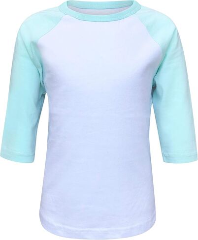 ILTEX Kids & Youth Baseball Raglan T-Shirt 3/4 Sleeve Infant Toddler Youth Athletic Jersey Sports Casual (20+ Colors) in Saudi Arabia