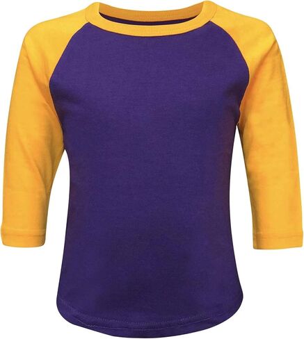 ILTEX Kids & Youth Baseball Raglan T-Shirt 3/4 Sleeve Infant Toddler Youth Athletic Jersey Sports Casual (20+ Colors) in Saudi Arabia