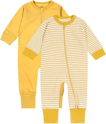 تعليم Leanbh بيبي بنين بنات 2-حزمة منامة القطن 2 طريقة سستة طويلة الأكمام رومبير بذلة النوم واللعب in Kuwait