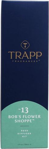 Trapp - No. 13 Bob's Flower Shoppe - Reed Diffuser Kit - 2 Sets of 12 Reeds, Scented Diffuser Oil (4 oz.), Vase - Long Lasting Scent Notes of Fresh Florals, Cut Green Stems, and Watery Accords in Saudi Arabia