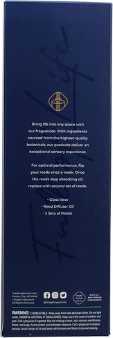 Trapp - No. 13 Bob's Flower Shoppe - Reed Diffuser Kit - 2 Sets of 12 Reeds, Scented Diffuser Oil (4 oz.), Vase - Long Lasting Scent Notes of Fresh Florals, Cut Green Stems, and Watery Accords in Saudi Arabia