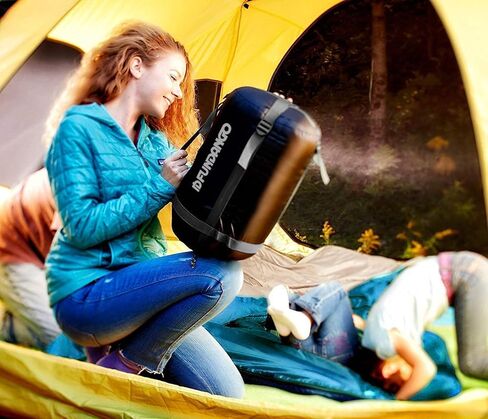 FUNDANGO 3-in-1 XL Queen Double 2 Person Sleeping Bag with 2 Pillows for Family, Couple, Adult, Oversize Lightweight Waterproof Warm Weather Sleeping Bag for Camping, Hiking, Backpacking in Kuwait