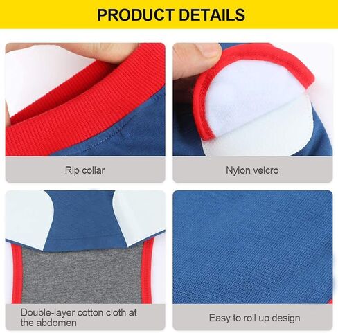 Vanansa Dog Surgical Suit, Dog Surgery Recovery Suit After Surgery Operation, Dog Onsie to Alternative E-Collar After Surgery Wear Dog Medical Clot(Darkgrey-M) in Kuwait