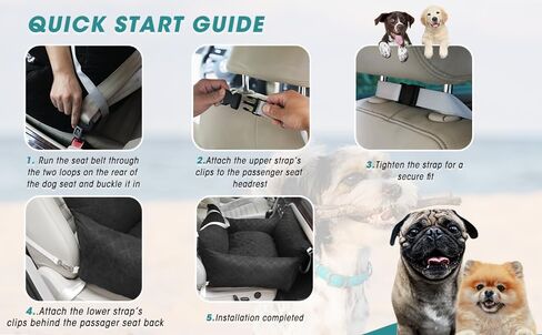 fophop Large Dog Car Seat for Large Medium Dogs,Washable Big Dog Bed Sofa Travel Seat,Fits Cars Trucks in Kuwait