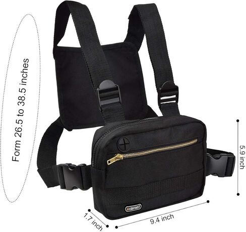 حقيبة صدر رياضية خارجية من LIGHT DUST، حقيبة صدر تكتيكية، معدات للرجال والنساء. الجري الترفيهي، المشي لمسافات طويلة in Kuwait