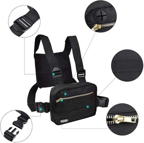 حقيبة صدر رياضية خارجية من LIGHT DUST، حقيبة صدر تكتيكية، معدات للرجال والنساء. الجري الترفيهي، المشي لمسافات طويلة in Kuwait