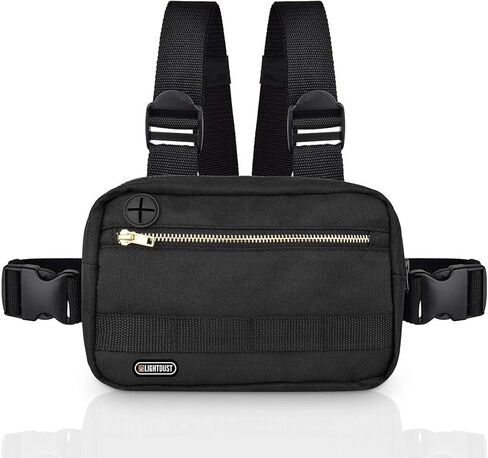 حقيبة صدر رياضية خارجية من LIGHT DUST، حقيبة صدر تكتيكية، معدات للرجال والنساء. الجري الترفيهي، المشي لمسافات طويلة in Kuwait