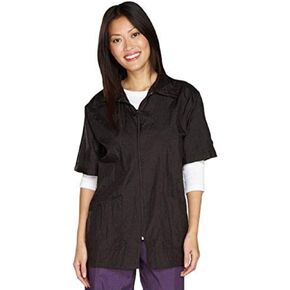 Top Performance Grooming Jackets - Versatile All-Around Shirt Style Jackets for Professional and Amateur Groomers - Black, Large