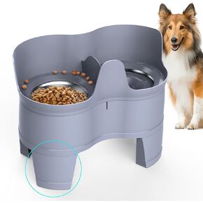 أوعية الكلاب المرتفعة من فيت هوم، أوعية مياه مانعة للتسرب للكلاب، وعاء للكلاب مرتفع بارتفاع قابل للتعديل مع أوعية طعام من الفولاذ المقاوم للصدأ وأوعية مياه، وحدة تغذية للحيوانات الأليفة مقاومة للفوضى، والقطط والحيوانات الأليفة in Kuwait