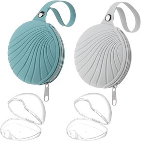 مجموعة حامل اللهاية مكونة من 4 قطع من Adorila، غطاء غطاء اللهاية من السيليكون لأكياس الحفاضات، حاوية صندوق تخزين اللهاية الشفافة المحمولة in Kuwait