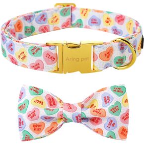 ARING PET Easter Dog Collar-Adorable Chick Dog Collar with Bow, Adjustable Bowtie Dog Collar Pet Collars with Metal Buckle
