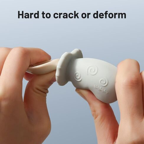 Bololo Forks and Spoons,Baby and Toddler Self-Feeding Utensils Led Weaning, Silicone and PPSU BPA Free Dishwasher Safe in Kuwait