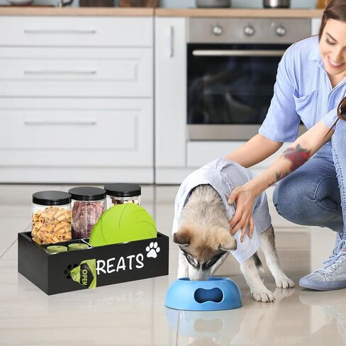 SOWA Dog Treat Container，Dog Food Storage Container for Dog and Cat,Cat Food Container for Pet Treat Container，Dog Snacks Treat for Dog Food Storage Dog Treat Jar for Kitchen Counter with 3 Lids in Kuwait
