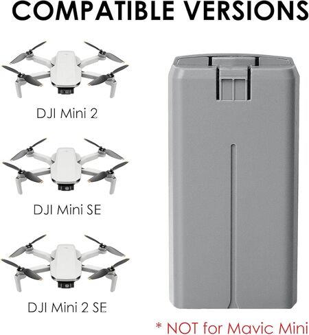 بطارية Satonaka Mini 2 قطعتان لـ DJI Mni 2/2 SE/SE، بطارية طيران ذكية عالية السعة 2400 مللي أمبير-7.7 فولت تصل إلى 31 دقيقة وقت طيران لـ DJI Mini 2، DJI Mini 2 SE، DJI Mini SE in Kuwait