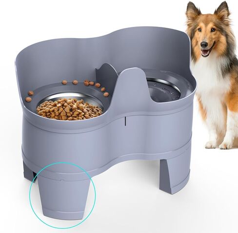 أوعية الكلاب المرتفعة من فيت هوم، أوعية مياه مانعة للتسرب للكلاب، وعاء للكلاب مرتفع بارتفاع قابل للتعديل مع أوعية طعام من الفولاذ المقاوم للصدأ وأوعية مياه، وحدة تغذية للحيوانات الأليفة مقاومة للفوضى، والقطط والحيوانات الأليفة in Kuwait