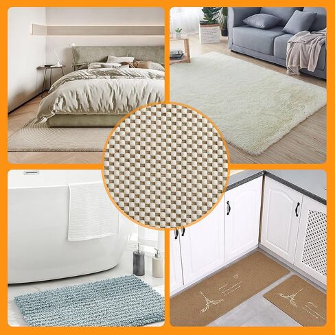 KLEVERISE Rug Pad Gripper 6x9 FT وسادات قبضة غير قابلة للانزلاق مقطوعة مجانًا وسادات سميكة إضافية للأرضيات الصلبة تحت السجاد وسادة حصيرة تحافظ على سجادك آمنًا وفي مكانه in Kuwait