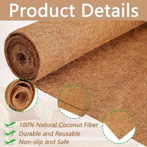 3 Pcs 18 x 100 Inch No Slip Ice and Snow Carpet Mats Waterproof Coconut Fiber Carpet Anti Slip Coir Outdoor Carpet Runner with 20 U Shaped Floor Nails for Front Door Porch Walkways Stair Safe Walking in Saudi Arabia